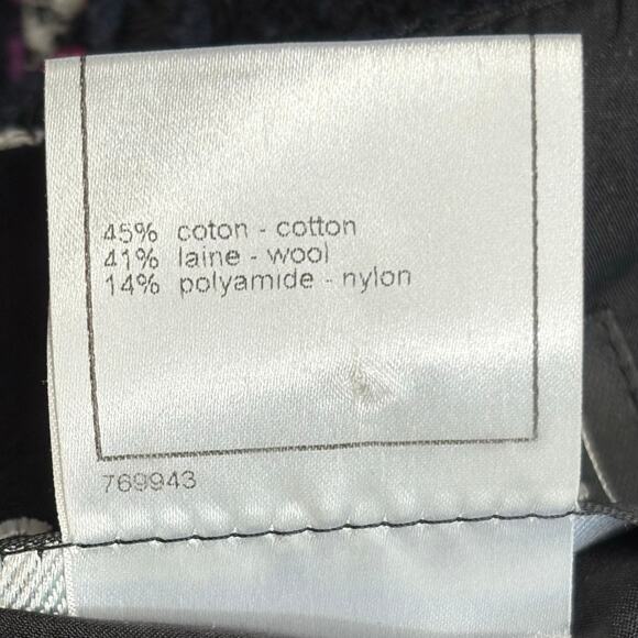 Chanel Cruise Collection 07 Tweed Jacket 42 EU 10 US Black Navy Pink White - Picture 9 of 14